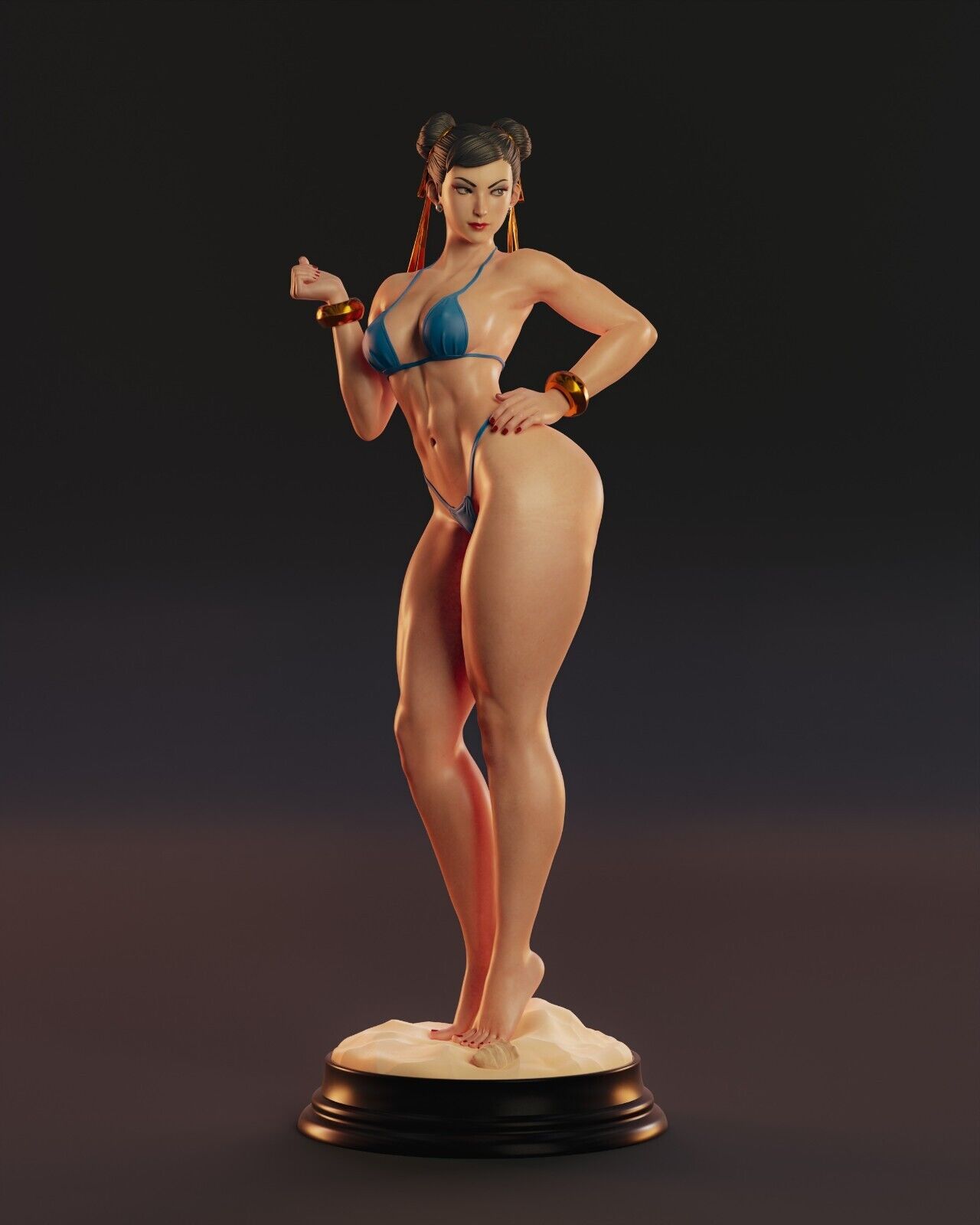 Chun Li_ Bikini/Sculpture to paint or Fully Painted (Made to order)