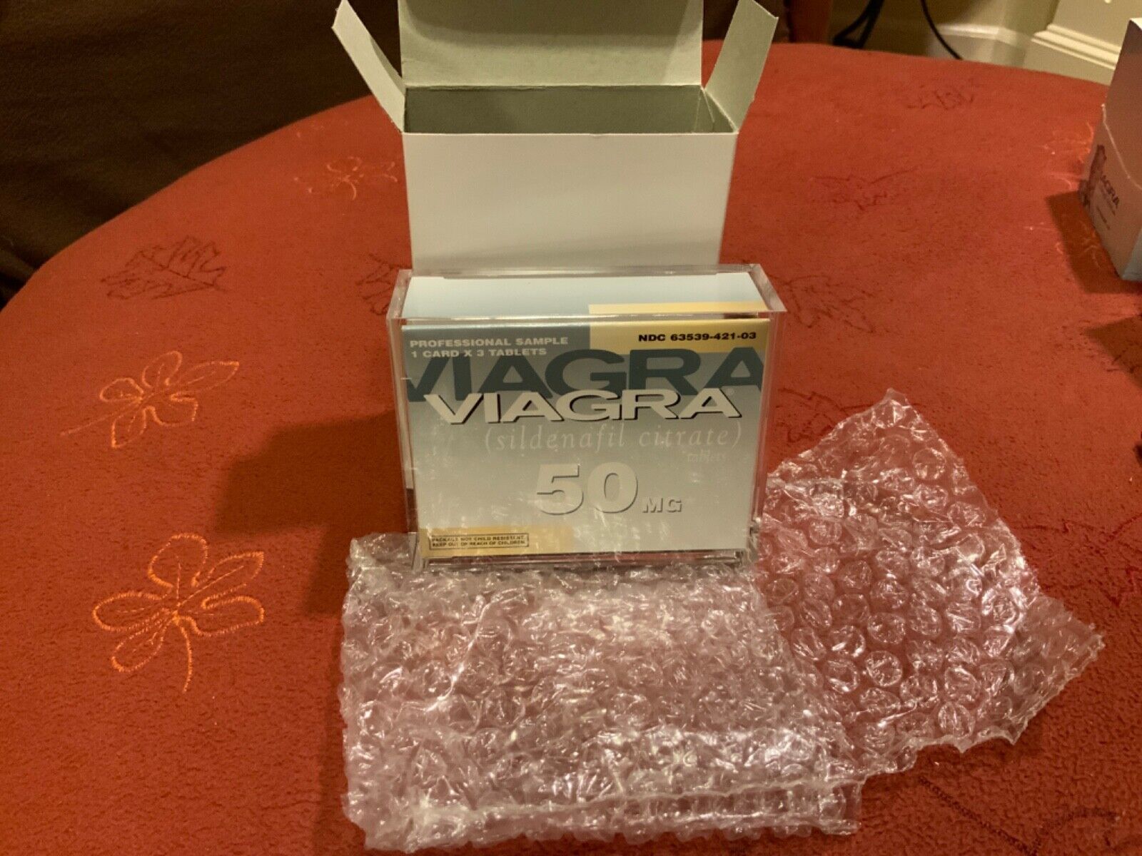 NIB Vintage Viagra Paperweight in Original Box Gag Gift Pfizer Drug Rep Promo
