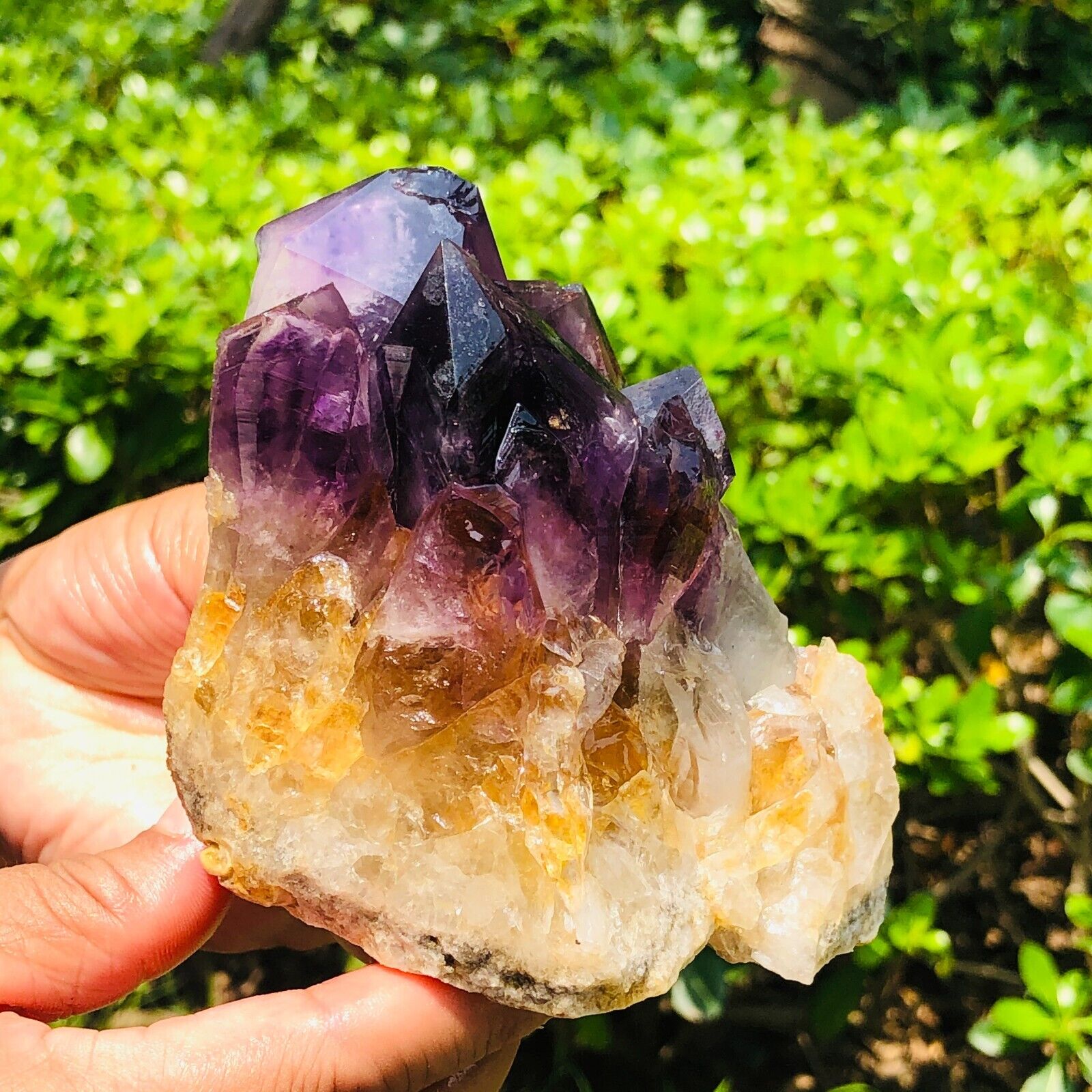 810g HUGE Natural Purple Quartz Crystal Cluster Rough Specimen Healing 889