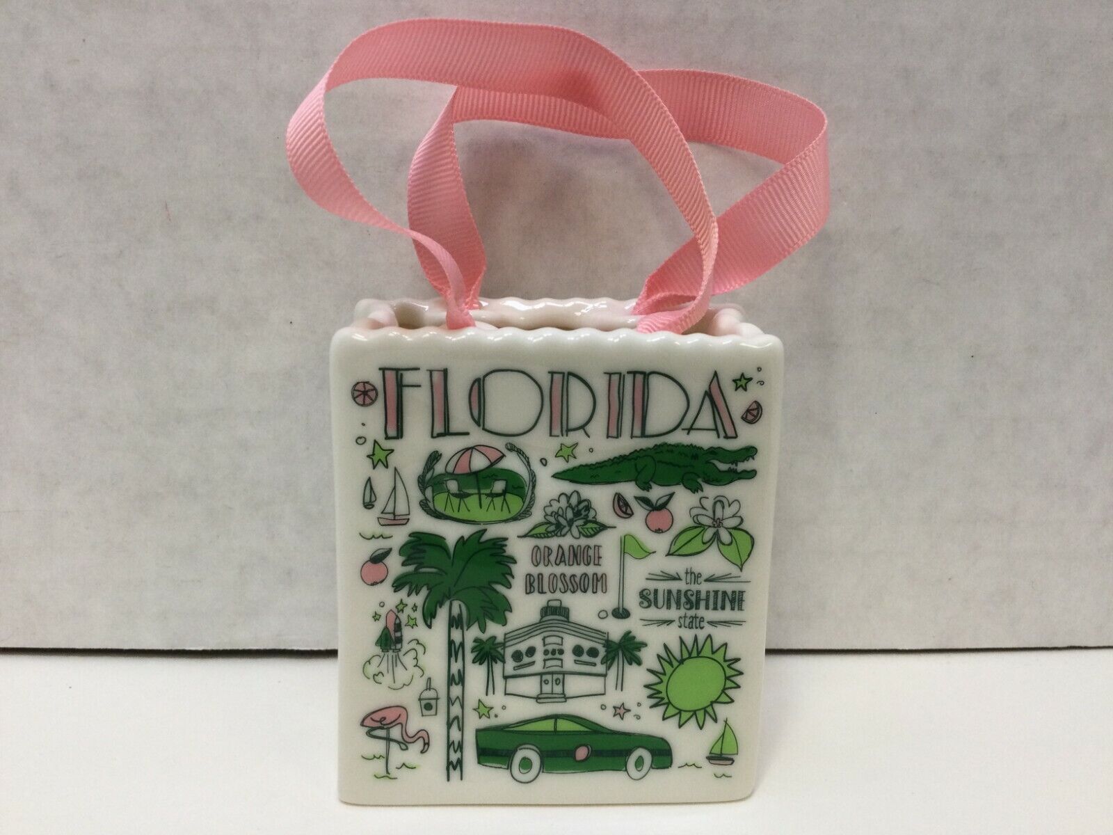 Starbucks Been There Series Florida Ceramic Tote Ornament, 2019 EDITION