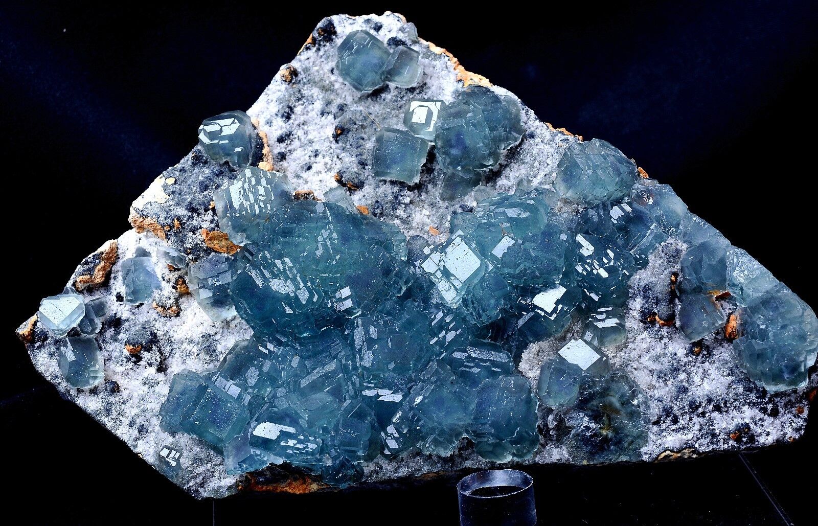 1958g New Find Transparent Blue Cube Fluorite Crystal Cluster Mineral Specimen