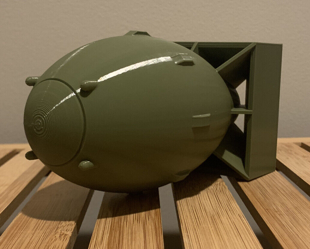 Fat Man MK-3 Atom Bomb Model 3D Printed 1/20 Scale - WW2 US Military Oppenheimer