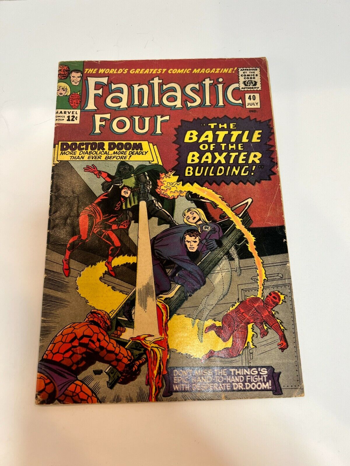 Fantastic Four #40   1965 Marvel Silver age Doctor Doom & Daredevil