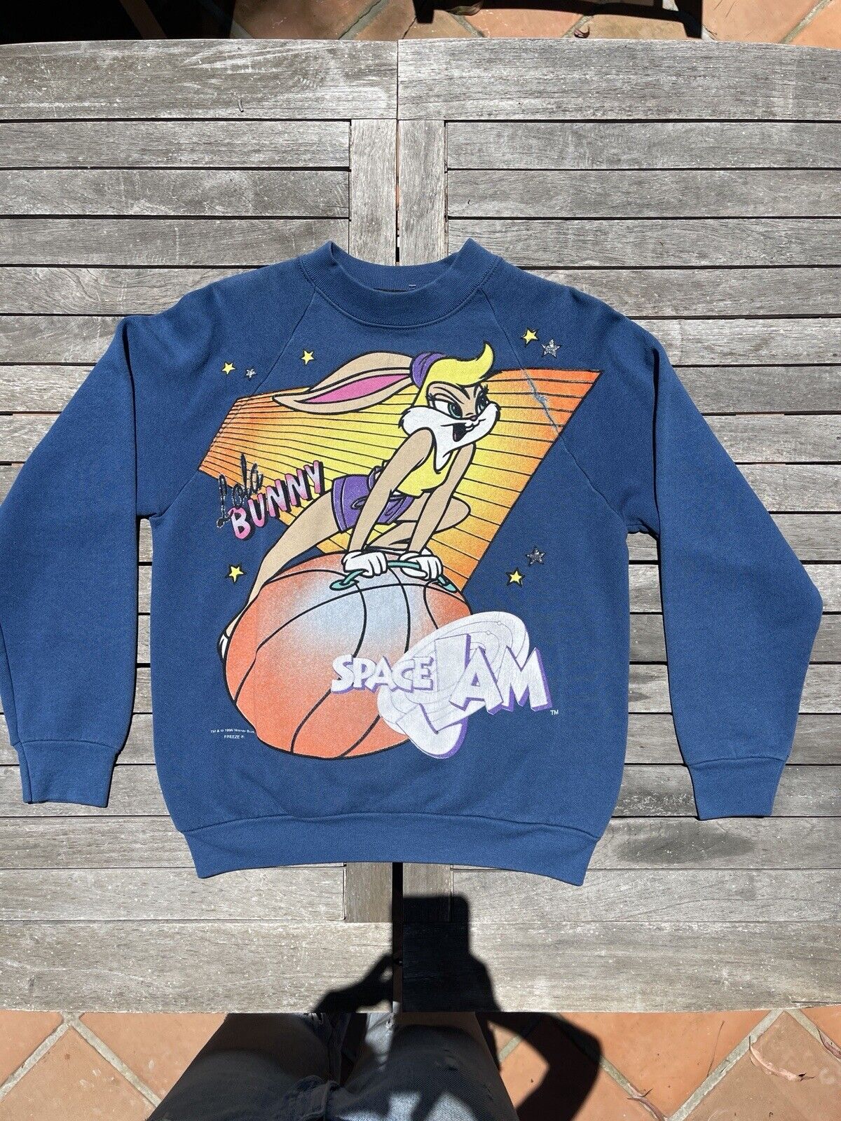 Blue 1996 official Warner Bros Space Jam Lola Bunny pullover Sweater