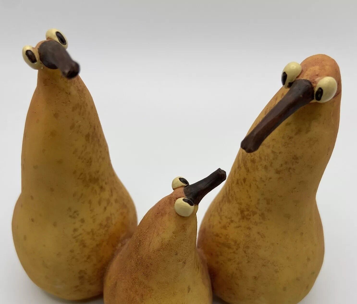 Enesco Pear Family Birds Home Grown PEAR PENGUINS Fruit Figurine Decor #4002359