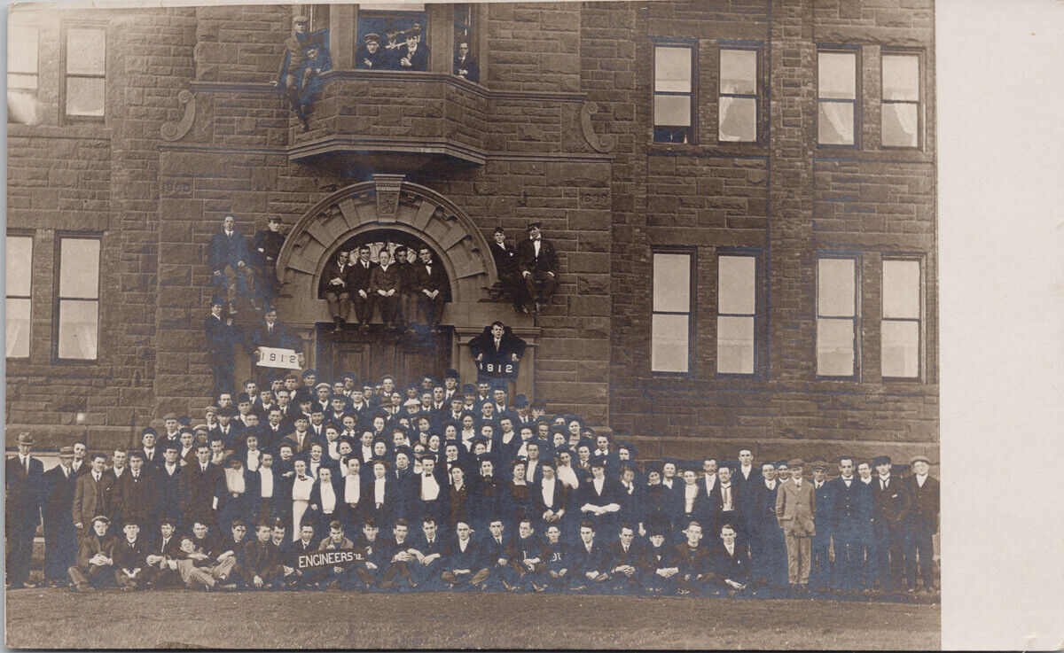 Mount Allison Engineers 1912 Sackville NB New Brunswick University Postcard F82