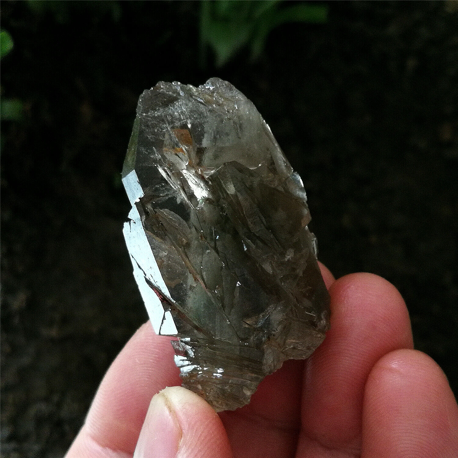 29g 45mm Amazing Ghost Quartz Natural Mystical Cutted & Marked By Nature Forces