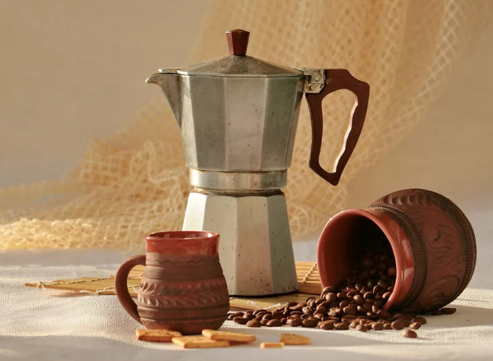 Large 1970s Soviet Ukraine made Geyser Coffee Pot Maker Espresso Vintage Russian