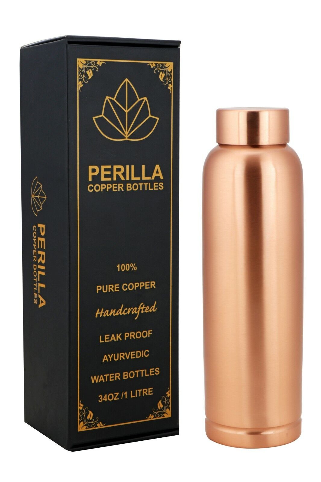 Milton 100 % Copper Water Bottle With Leak Proof Protection Health Benefits 1 L