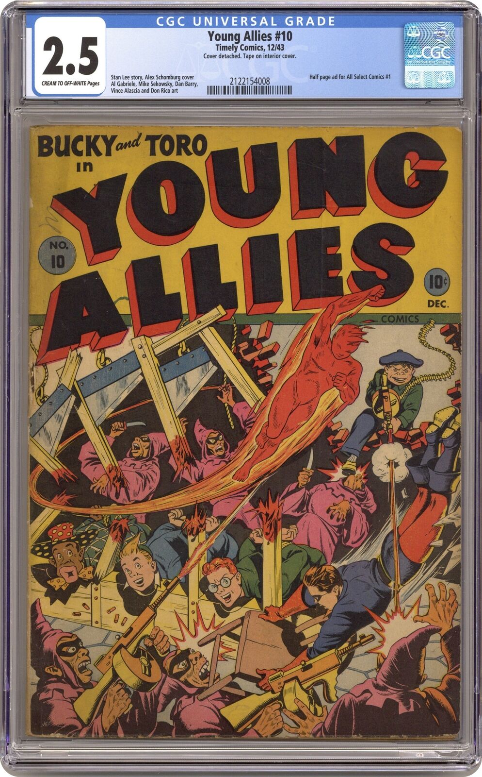 Young Allies Comics #10 CGC 2.5 1943 2122154008