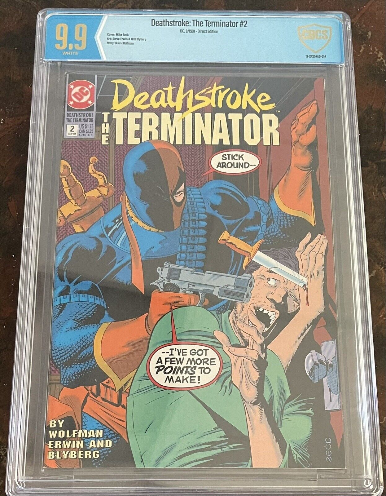 Deathstroke: The Terminator #2 1991 DC  Mike Zeck Cover 9.9 CBCS Like CGC