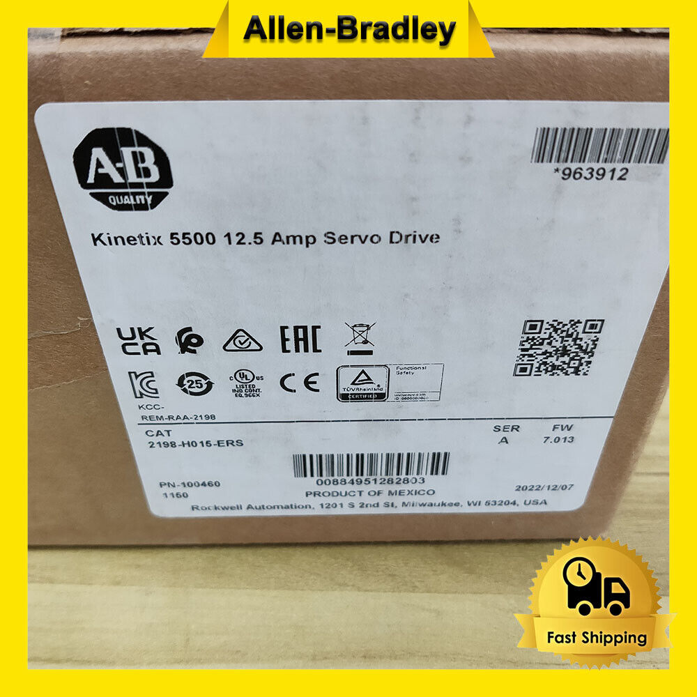 New Sealed Allen Bradley 2198-H015-ERS/A Kinetix 5500 Servo Drive 12.5A