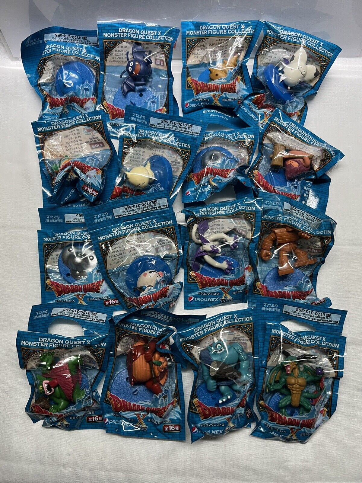 Pepsi × Dragon Quest X Monster Figure Collection Complete Set of 16
