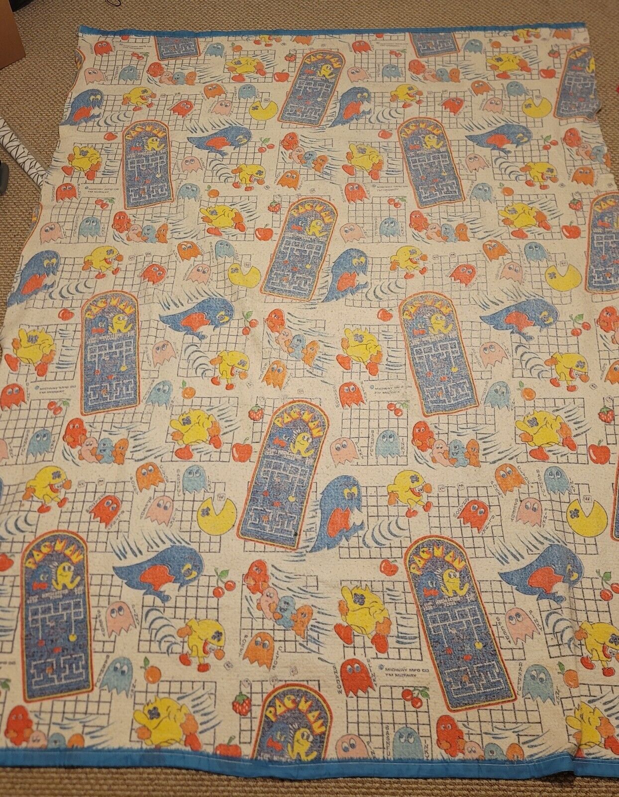 Vintage Pac Man Fleece Blanket
