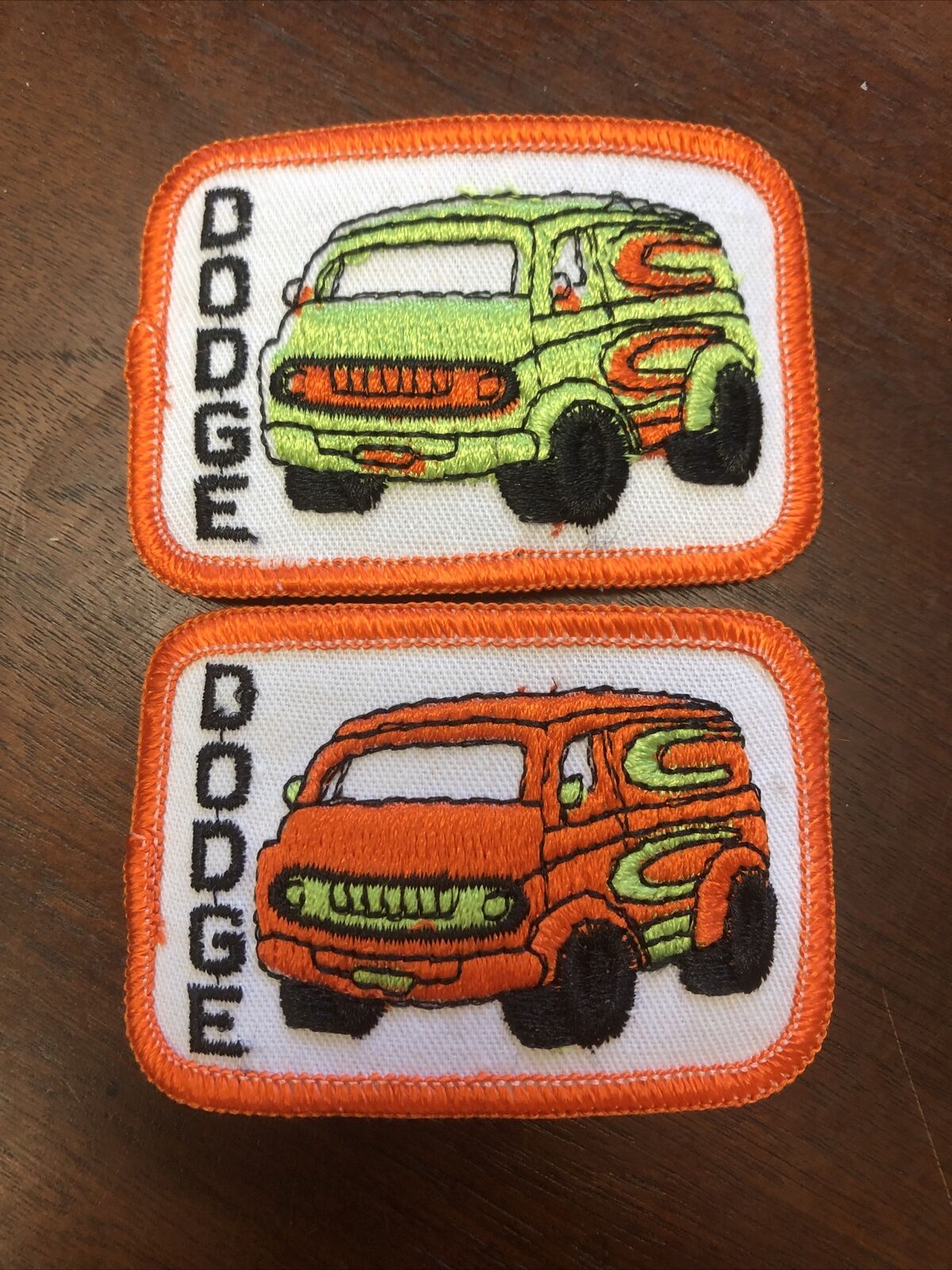 Pick 1 Or Buy Both VINTAGE DODGE VAN Iron or Sew-On Patch 25 Years Old 3”x2”