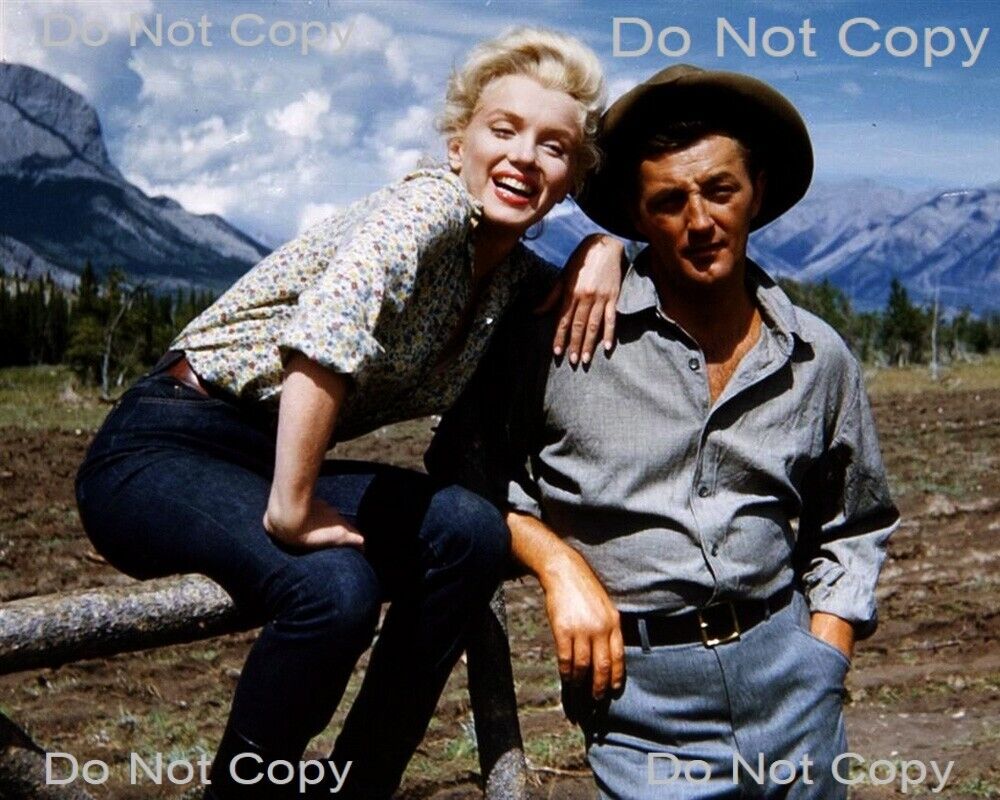 8x10 Robert Mitchum & Marilyn Monroe PHOTO photograph picture print young