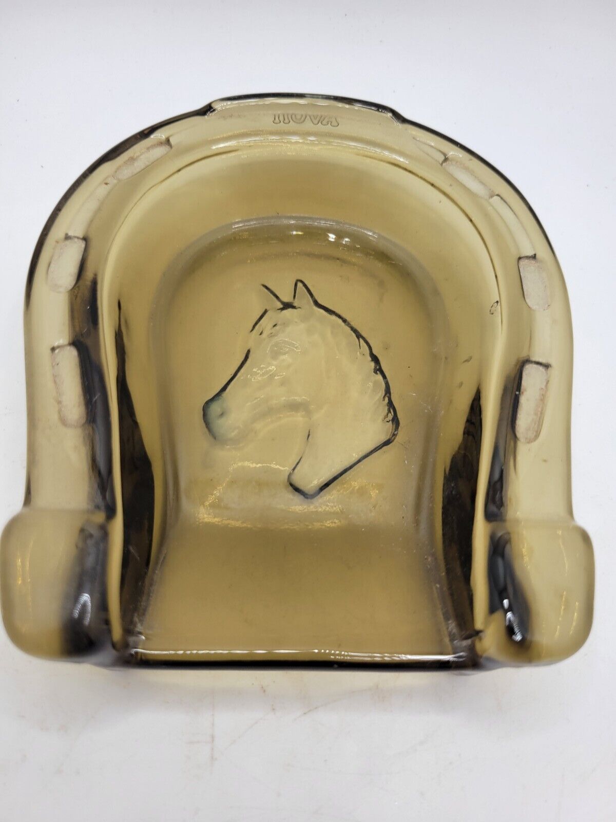 Vintage Avon Lucky Horseshoe Tray Dish for Horse Equestrian Collector