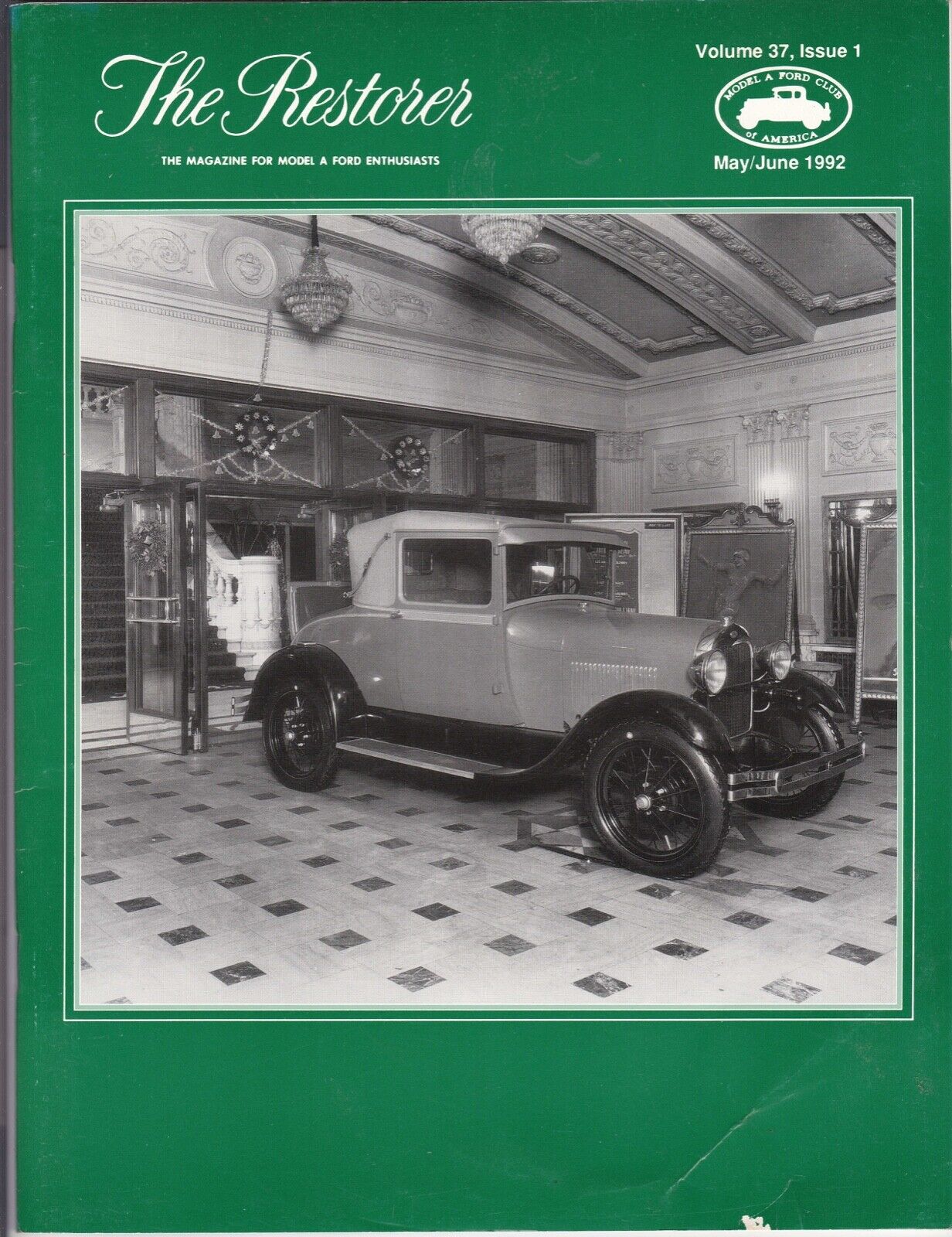 1928 SPORT COUPE - THE VINTAGE FORD MAGAZINE - MAY, JUNE VOLUME 37 ISSUE 1 1992 