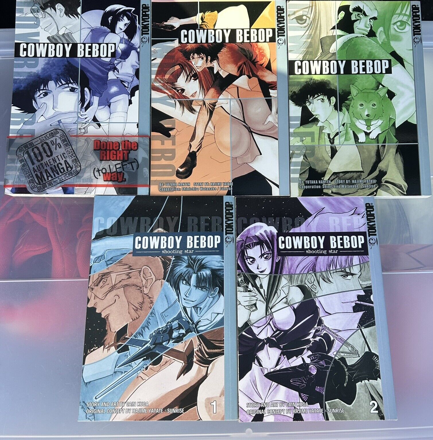 Cowboy Bebop Manga Vol. 1-3 + Shooting Star 1-2 Tokyopop Sci-Fi/Action Complete