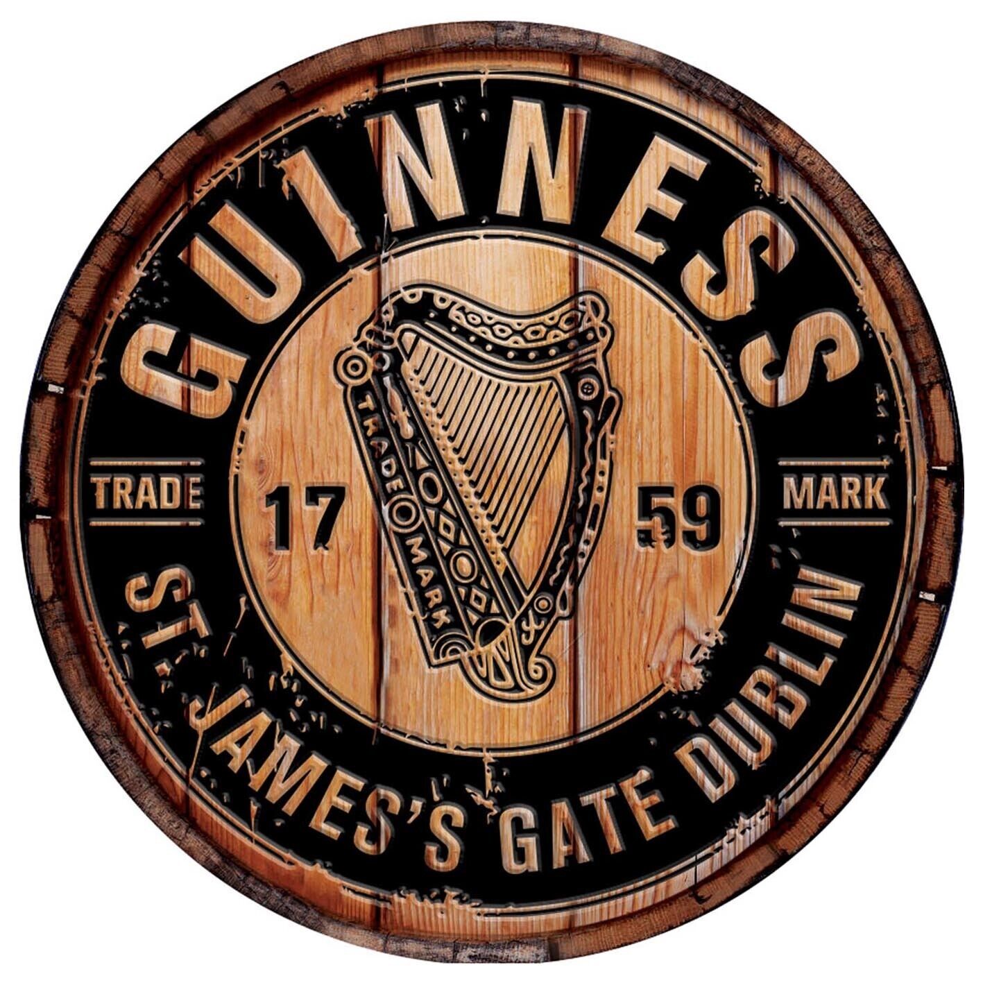 Guinness St James Gate EST 1759 Wooden Sign 10 inches Officially Licensed