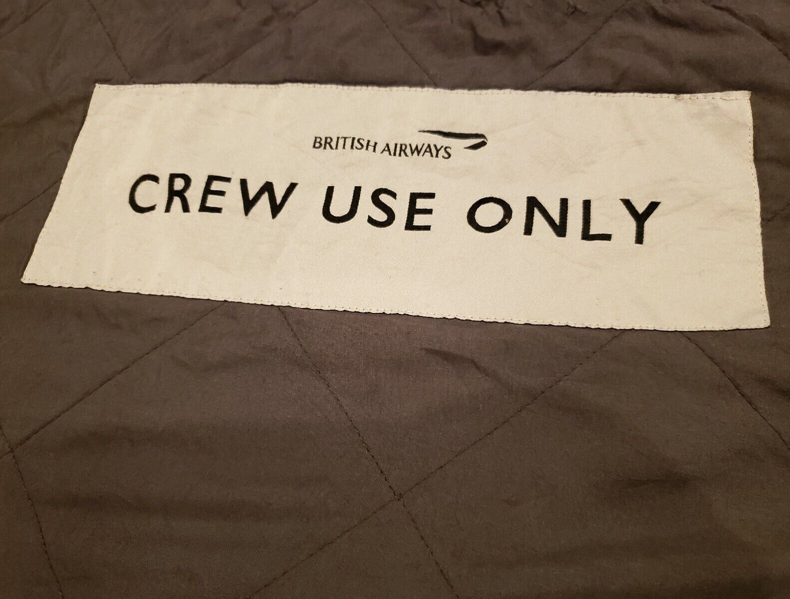 New British Airways Blanket Crew 1st Class Double Layer Sleeping Bag 6ft X 34in