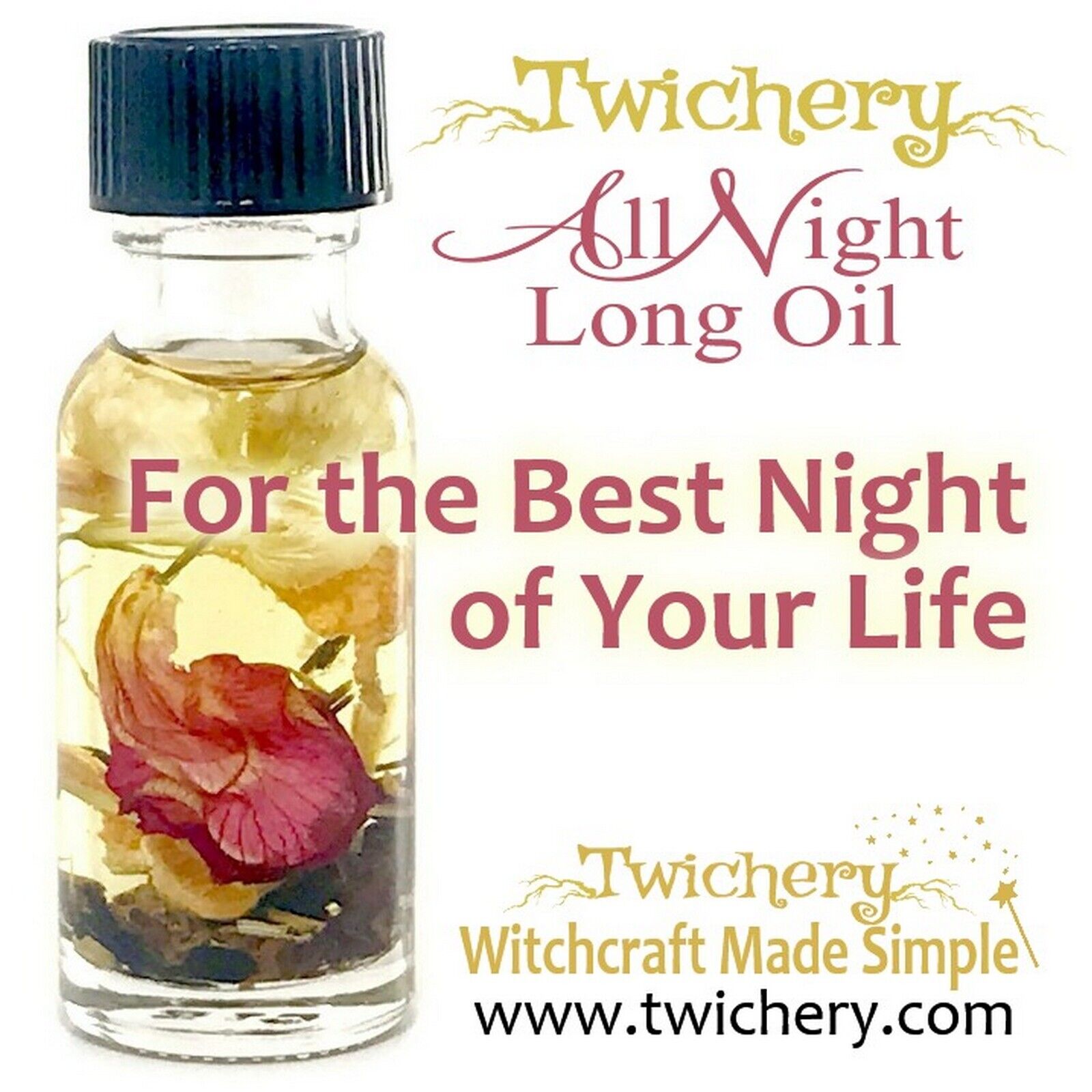 ALL NIGHT LONG OIL, Sexual Stamina, Lust Seduction Passion Hoodoo from TWICHERY