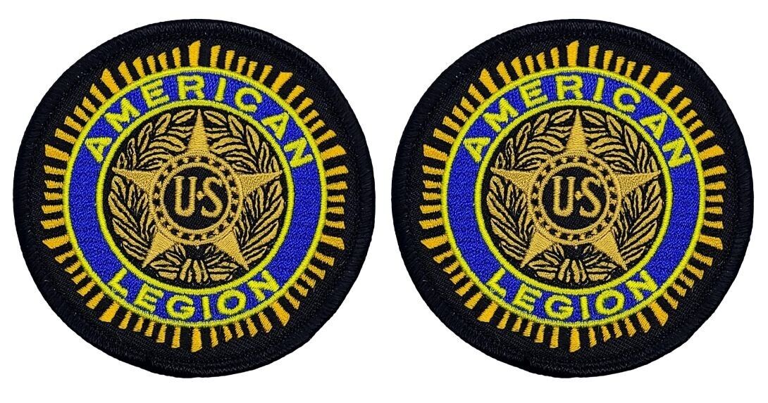 American Legion Embroidered Patch - 2PC Bundle -3.0 INCH iron on sew on