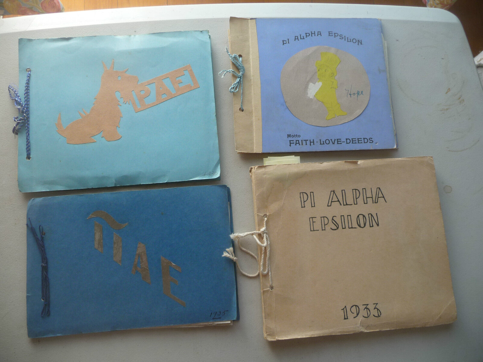 LOT OF 4 BOOKS CHRISTIAN SORORITY PI ALPHA EPSILON BERKELEY OAKLAND CA 1933-1936