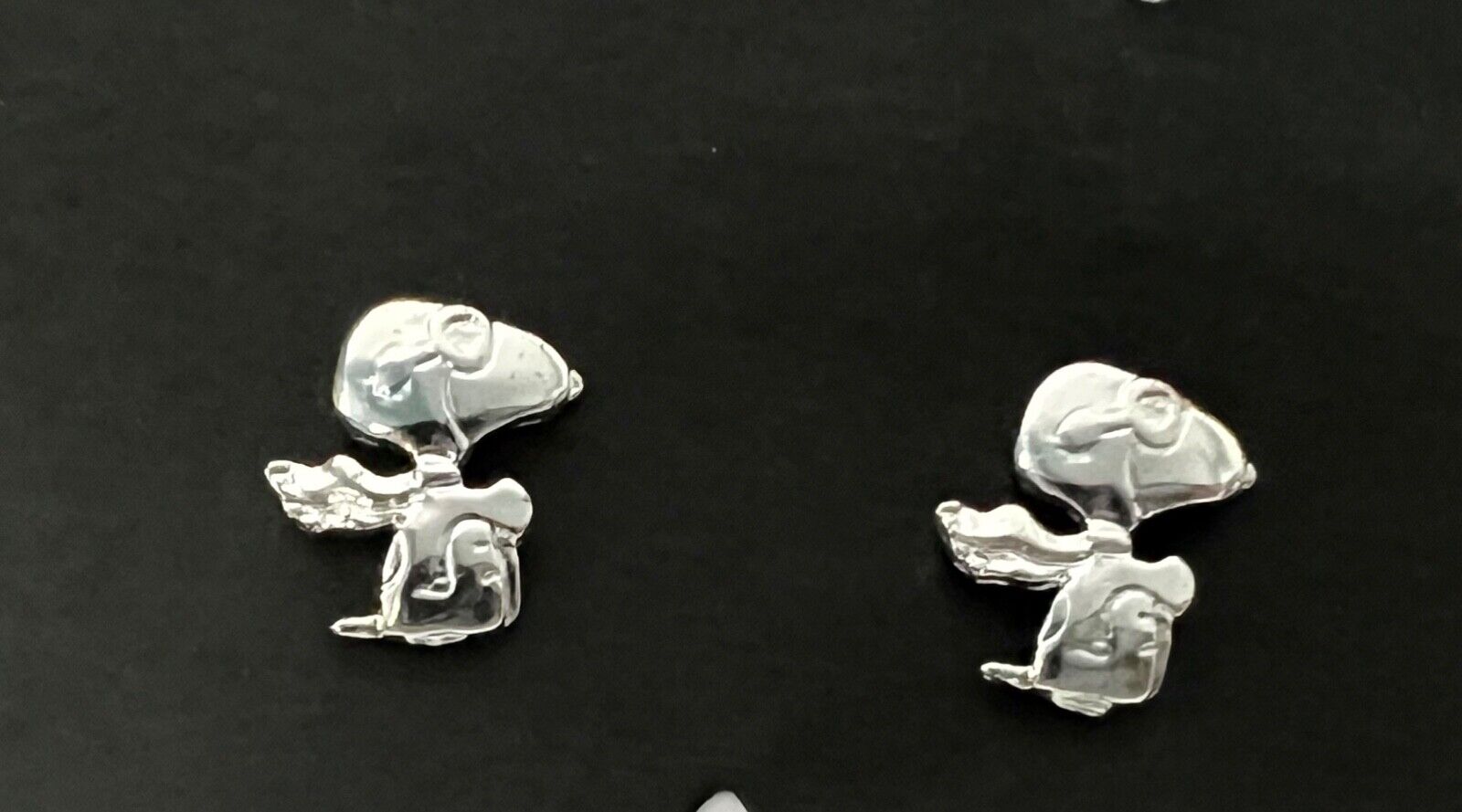 Snoopy Red Baron Post Earrings Sterling Silver 