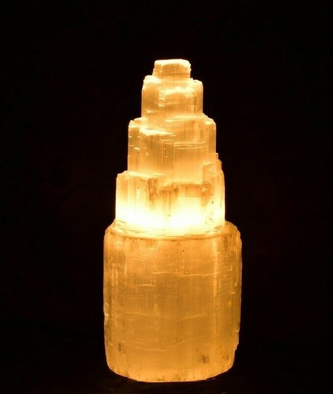 High Quality Selenite Crystal Mountain Lamp 15/20/25/30/40cm✔ UK Quick Postage✔✔
