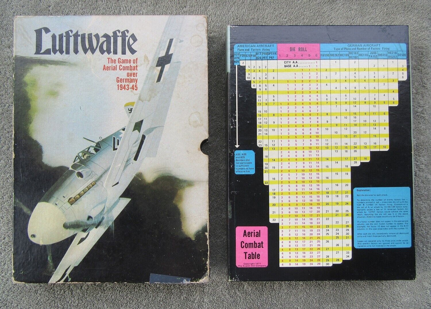 BATTLE OF BRITAIN Avalon Hill Board Game WW2 Luftwaffe Strategy Risk ME109 FW190