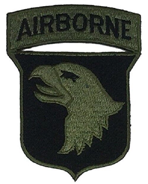 US ARMY 101ST AIRBORNE DIVISION ABD PATCH SCREAMING EAGLES OD OLIVE DRAB GREEN
