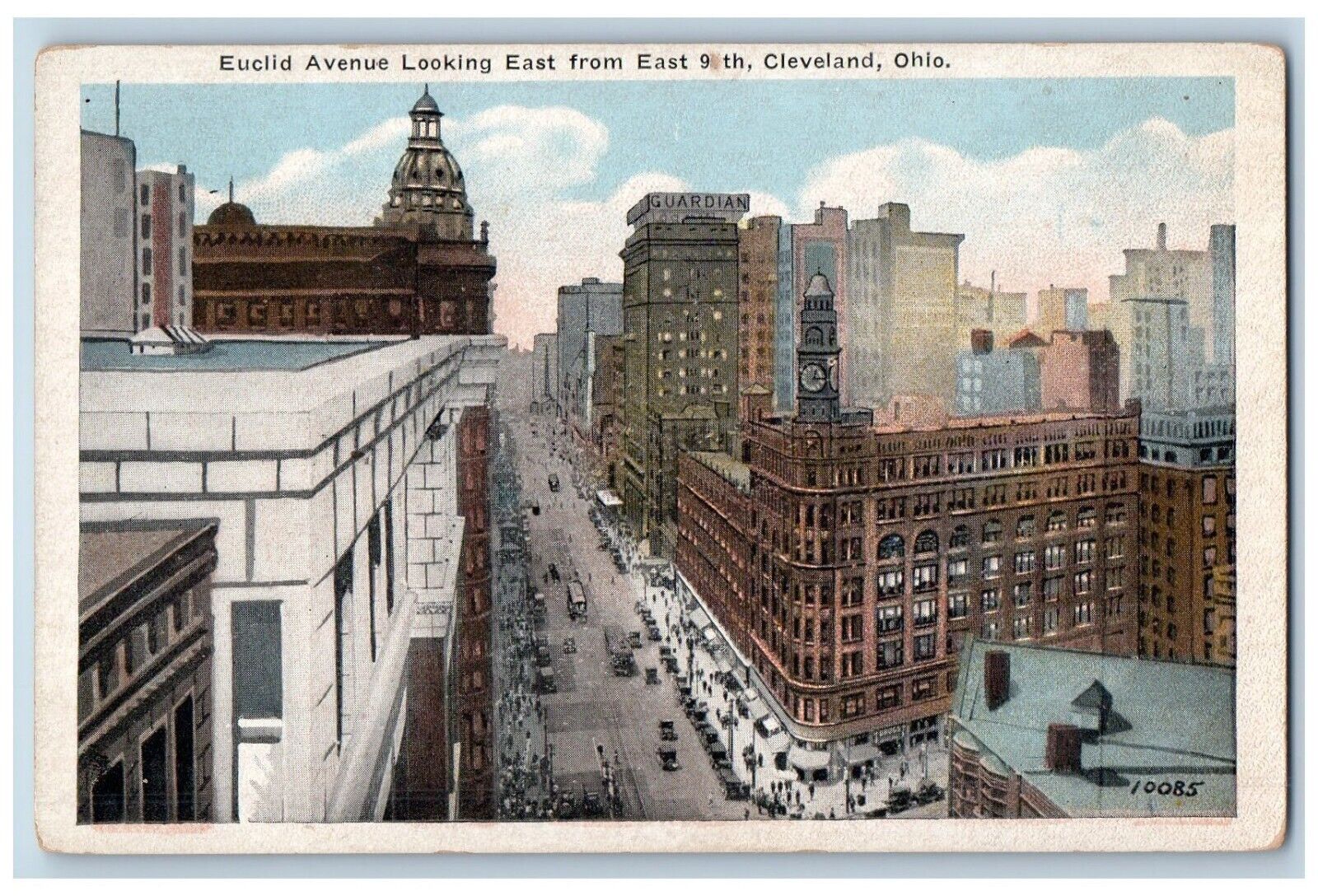Cleveland Ohio OH Postcard Euclid Avenue Looking East From East 9th c1910's
