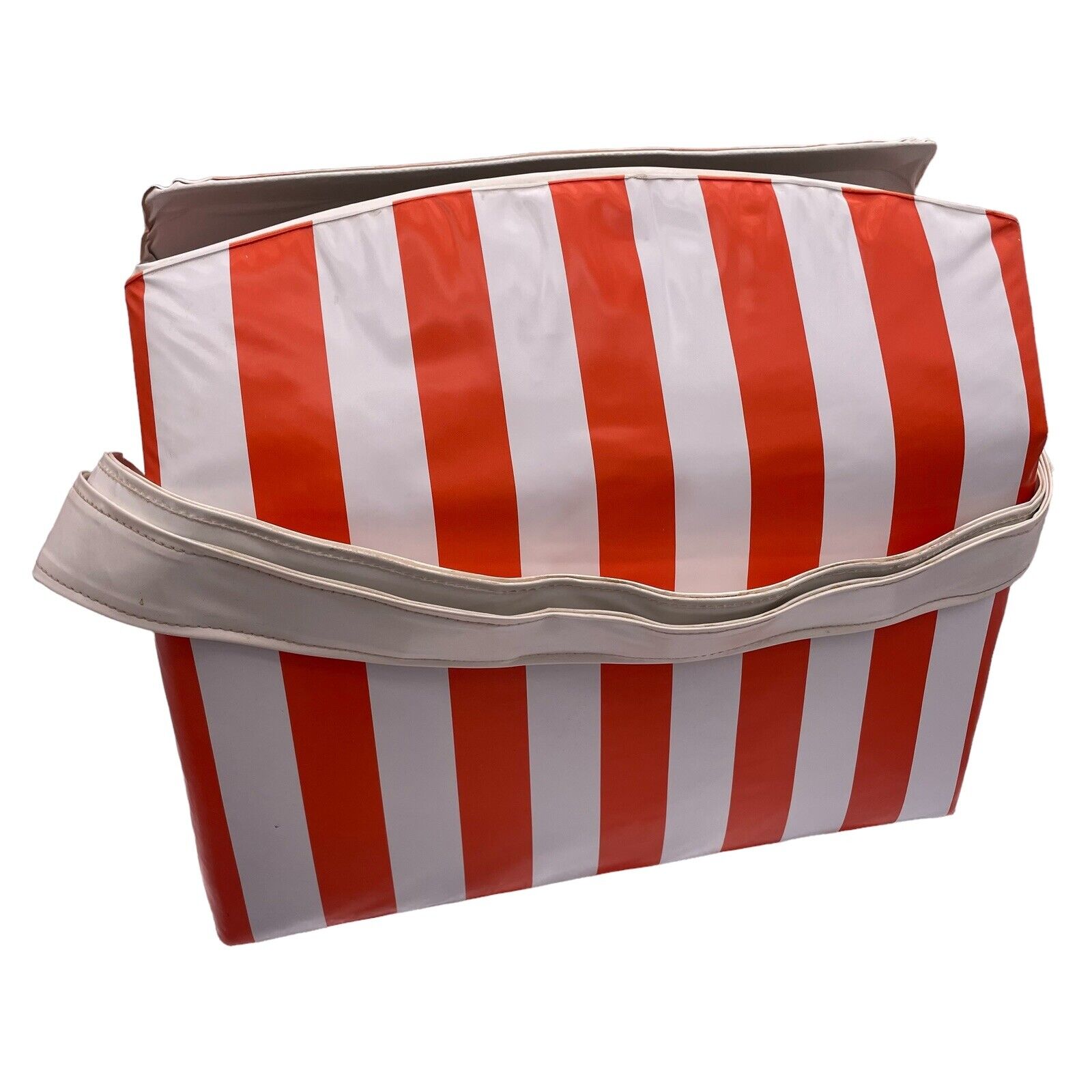 Vintage Whataburger Picnic Bag Basket 17” x 8” x 17” Orange & White Colors.