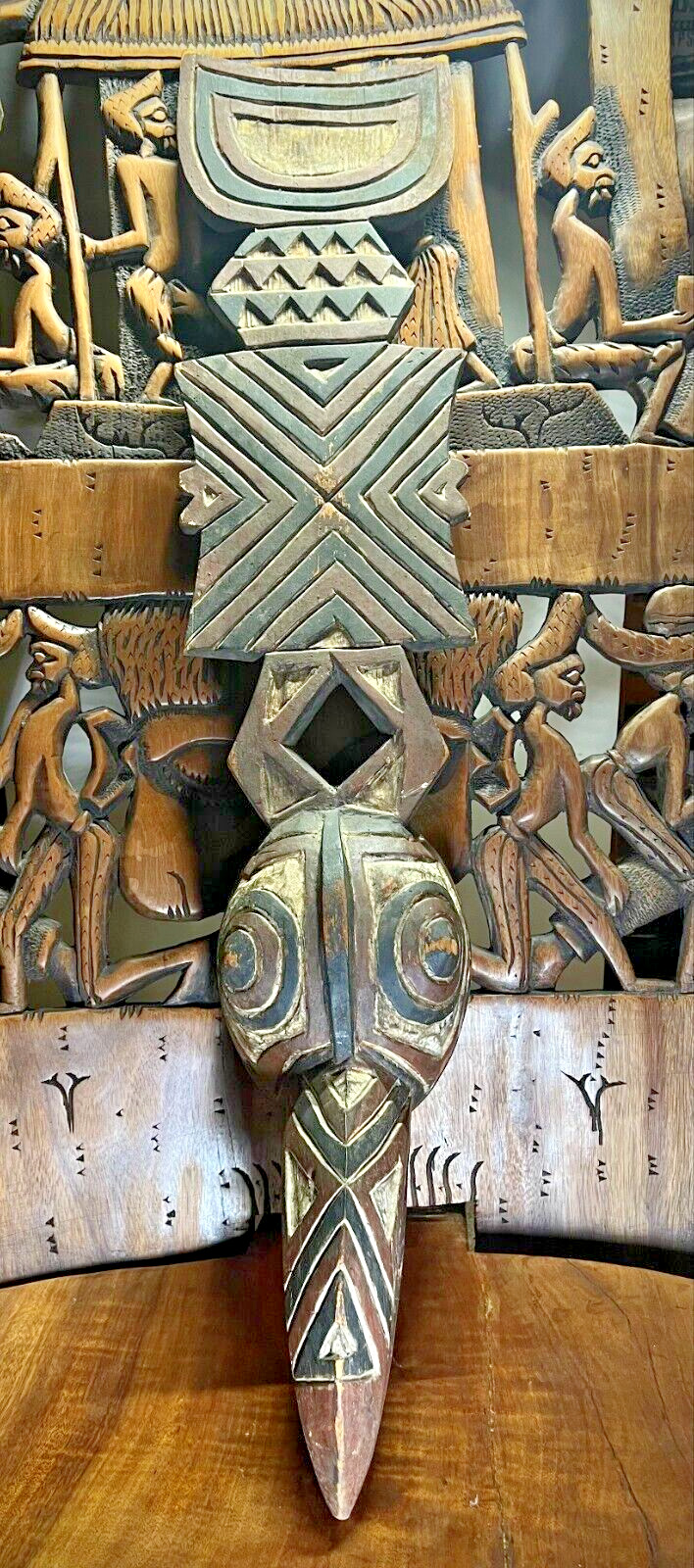 Bwa Ba Tribe in Burkina Faso HUGE Antique Hand Carved Wooden \
