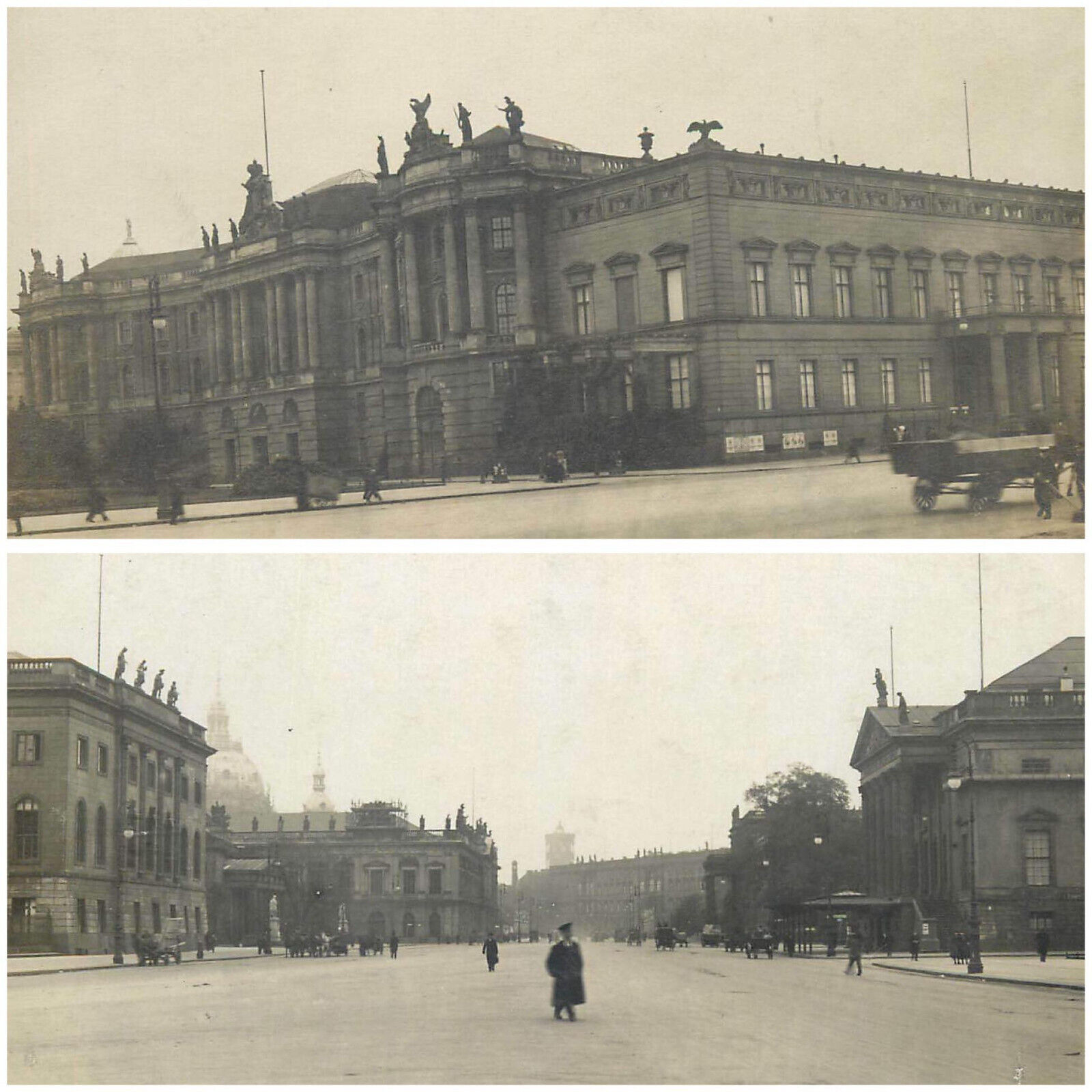 Palace of William Berlin Germany unit of 2 early 20th century photo postcards