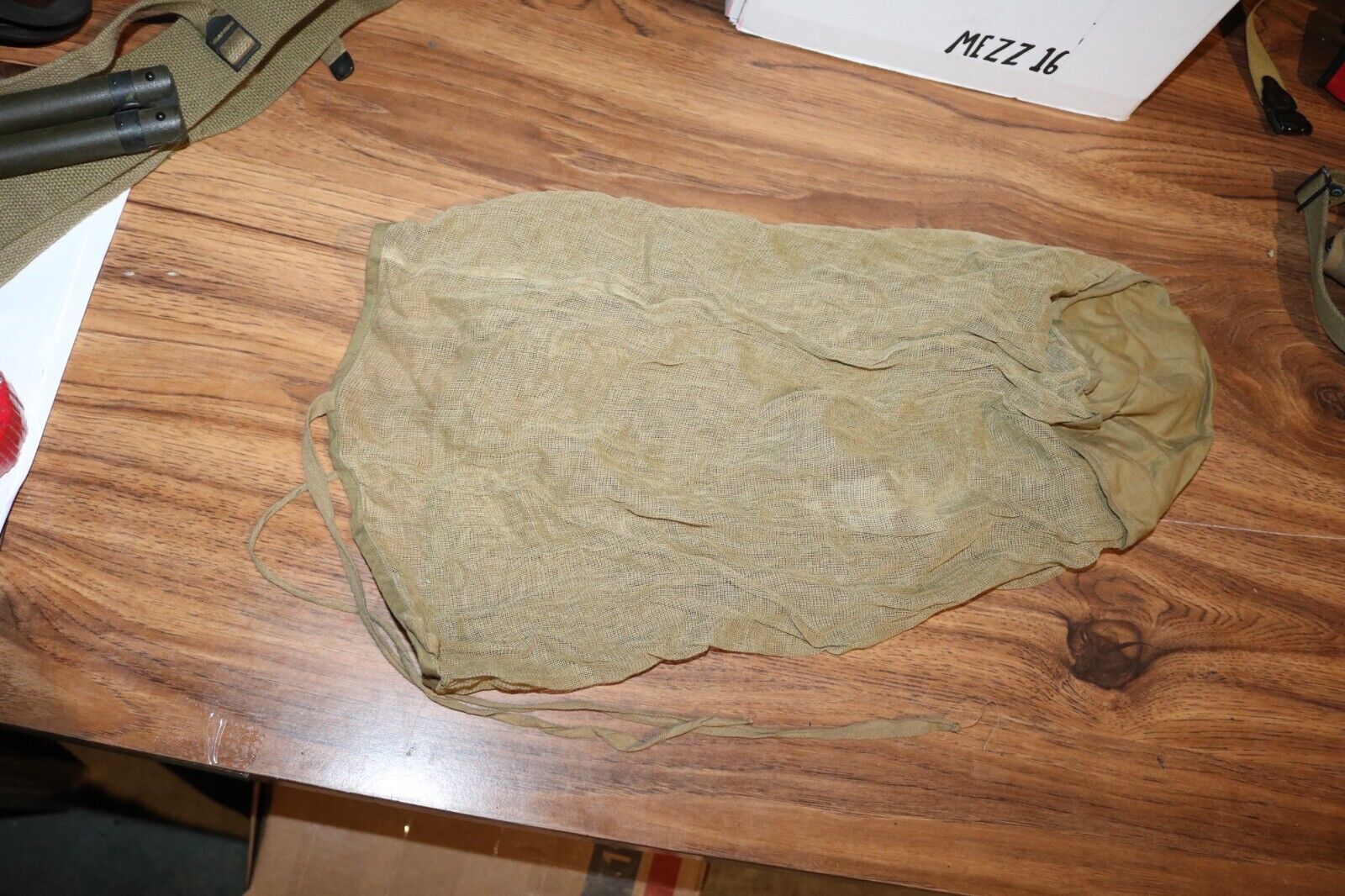 US Army early WWII mosquito headnet khaki unissued mint condition Guadalcanal