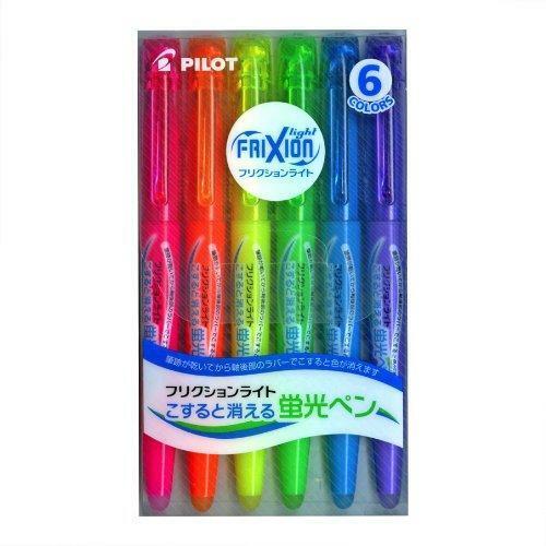 Pilot Frixion Light Fluorescent Ink Erasable Highlighter Pen (Pink / Orange /