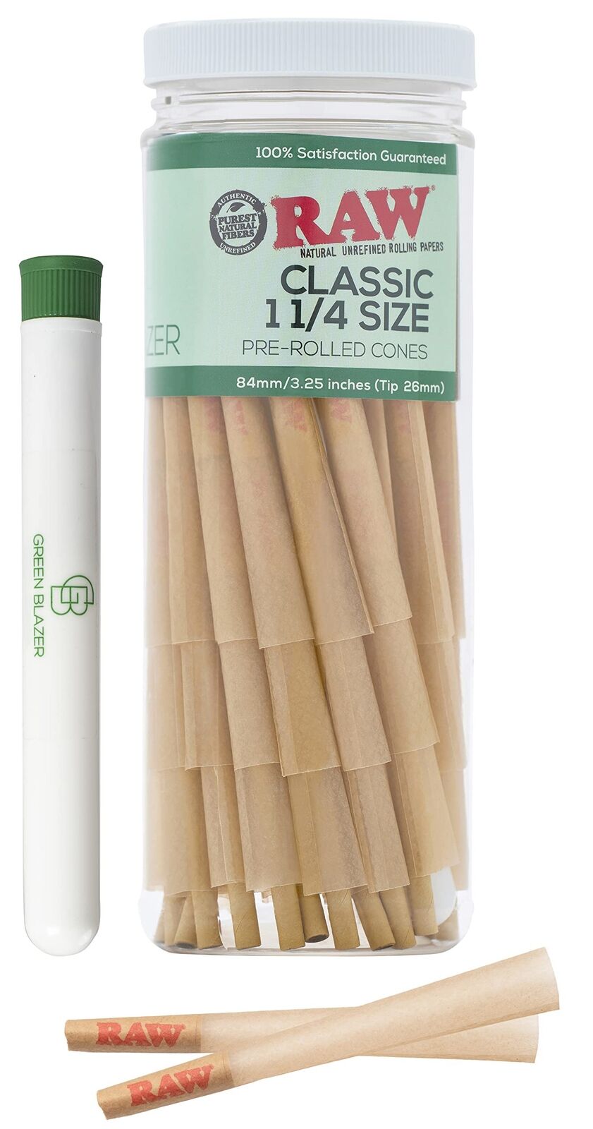RAW Cones Classic 1 1/4 Size: 100 Pack
