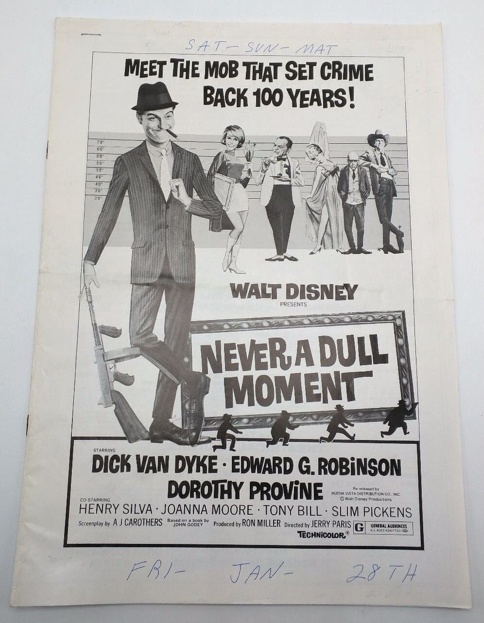 NEVER A DULL MOMENT MOVIE 1968 Press Book Walt Disney - Dick Van Dyke