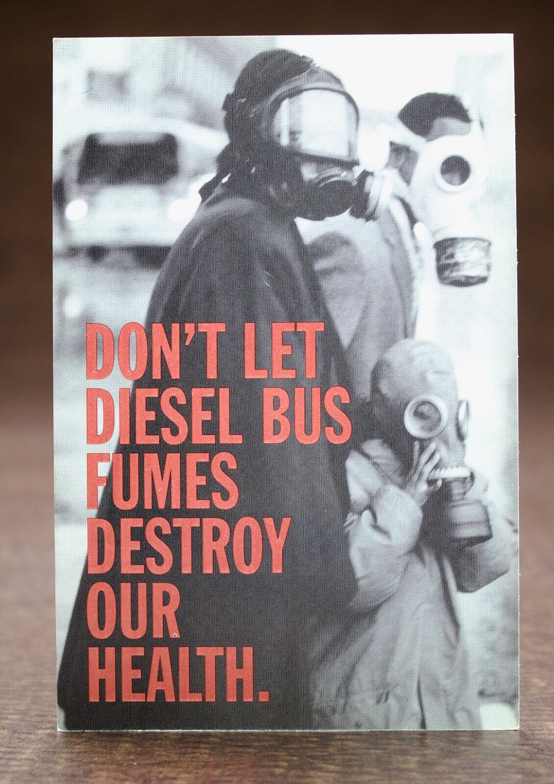 Vintage 4x6 Postcard Don't Let Diesel Bus Fumes Destroy Our Health City Transit