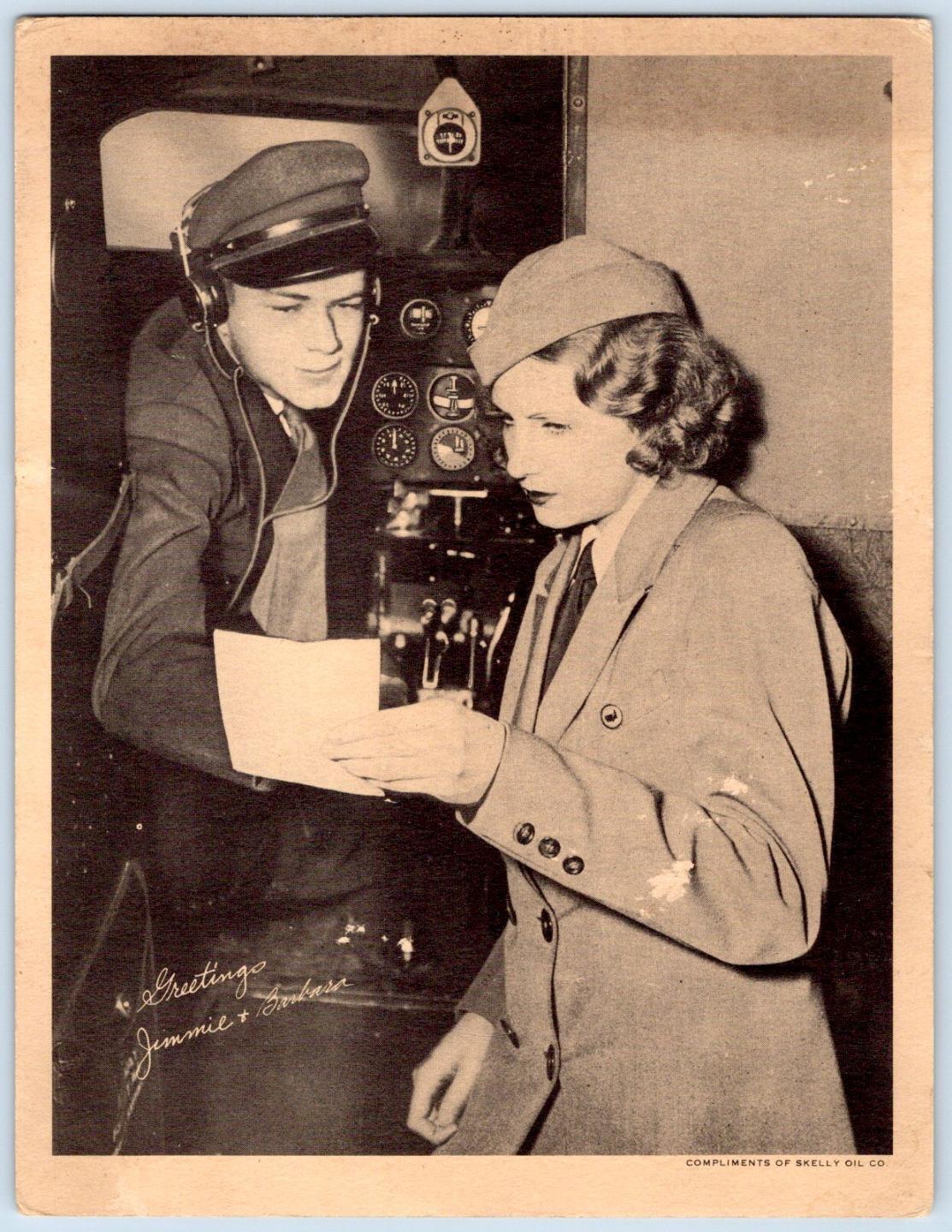 1930\'s JIMMIE ALLEN PILOT & BARBARA SKELLY OIL COMPANY RADIO SHOW PROMO PHOTO