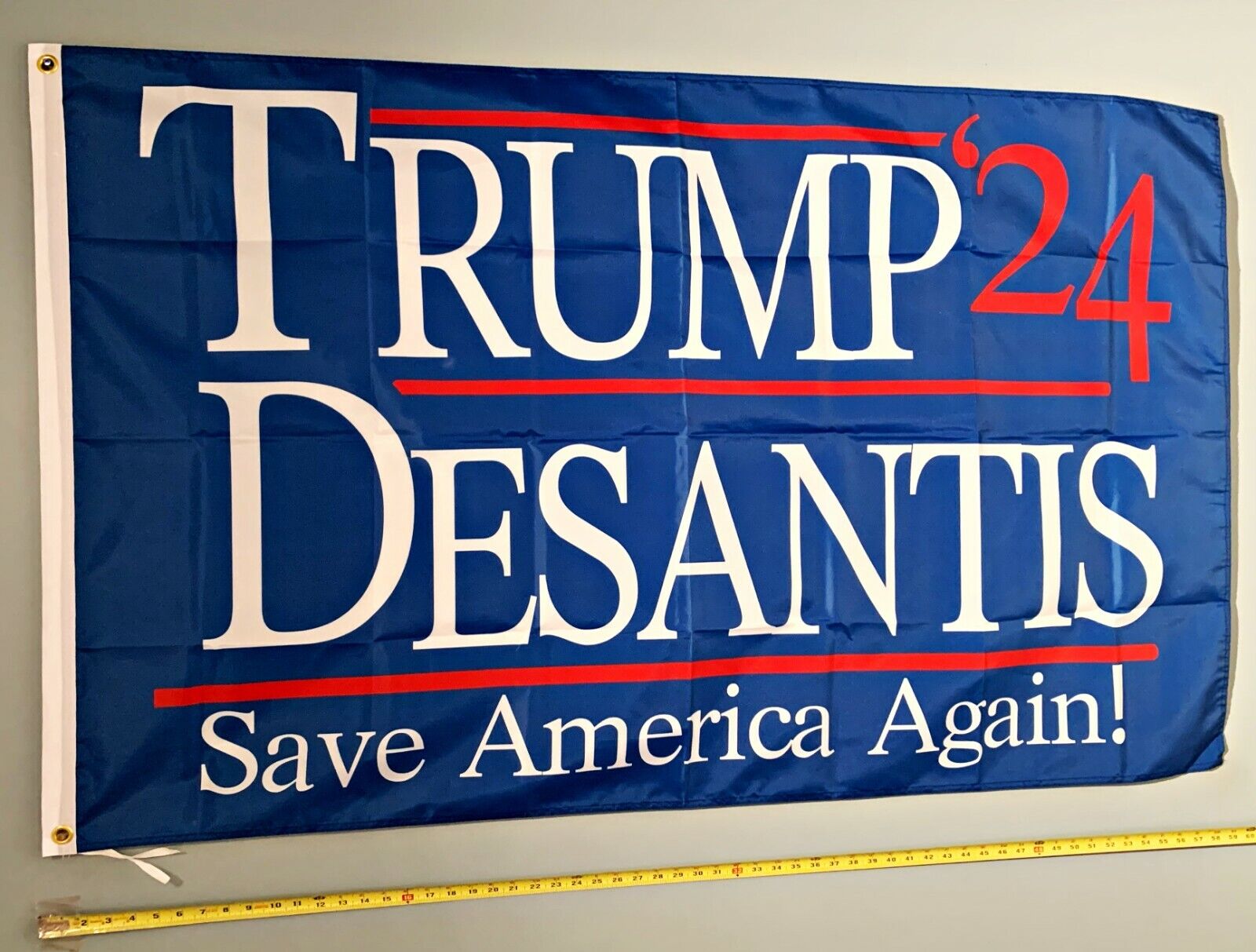 Donald Trump FLAG  USA SELLER Ron Desantis Save Blue 2024 USA Sign 3x5'