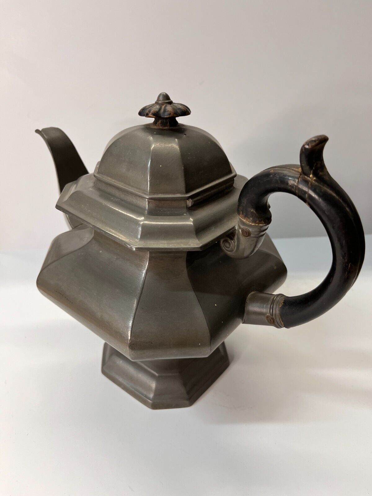 Antique Dixon & Son Pewter Teapot Made In 1823