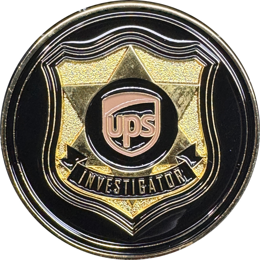 EL15-002 United Parcel Service UPS Investigator Challenge Coin Security UPS Poli