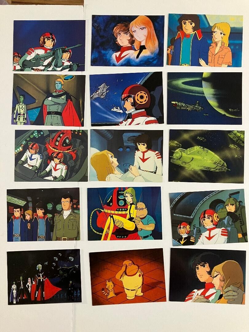 15 Arrivederci Yamato Postcards 1980's Harlock Galaxy Express Leiji Matsumoto