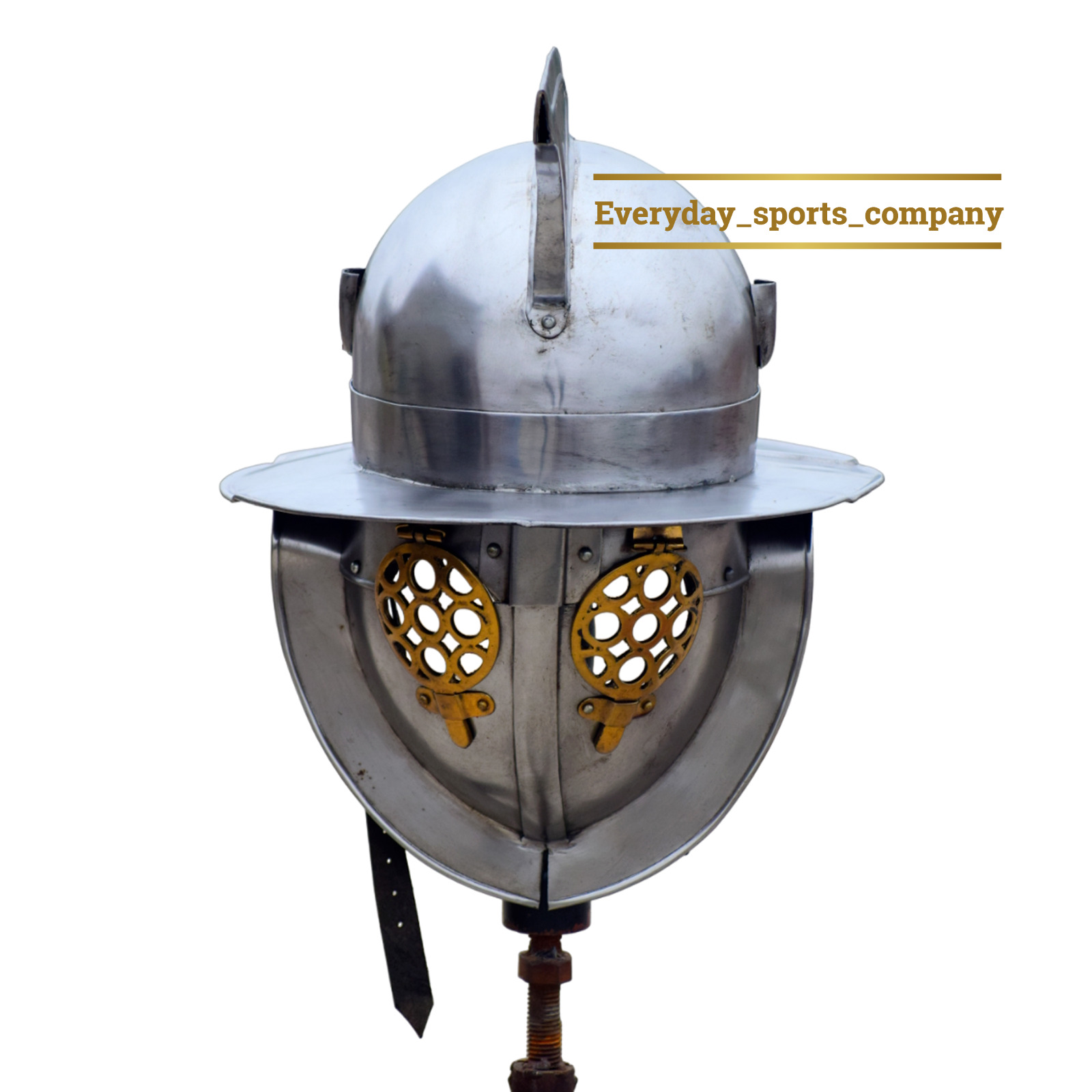 Medieval Gladiator Helmet Murmillo LARP Knight Armor SCA Roman 18g IMA-HLMT-004