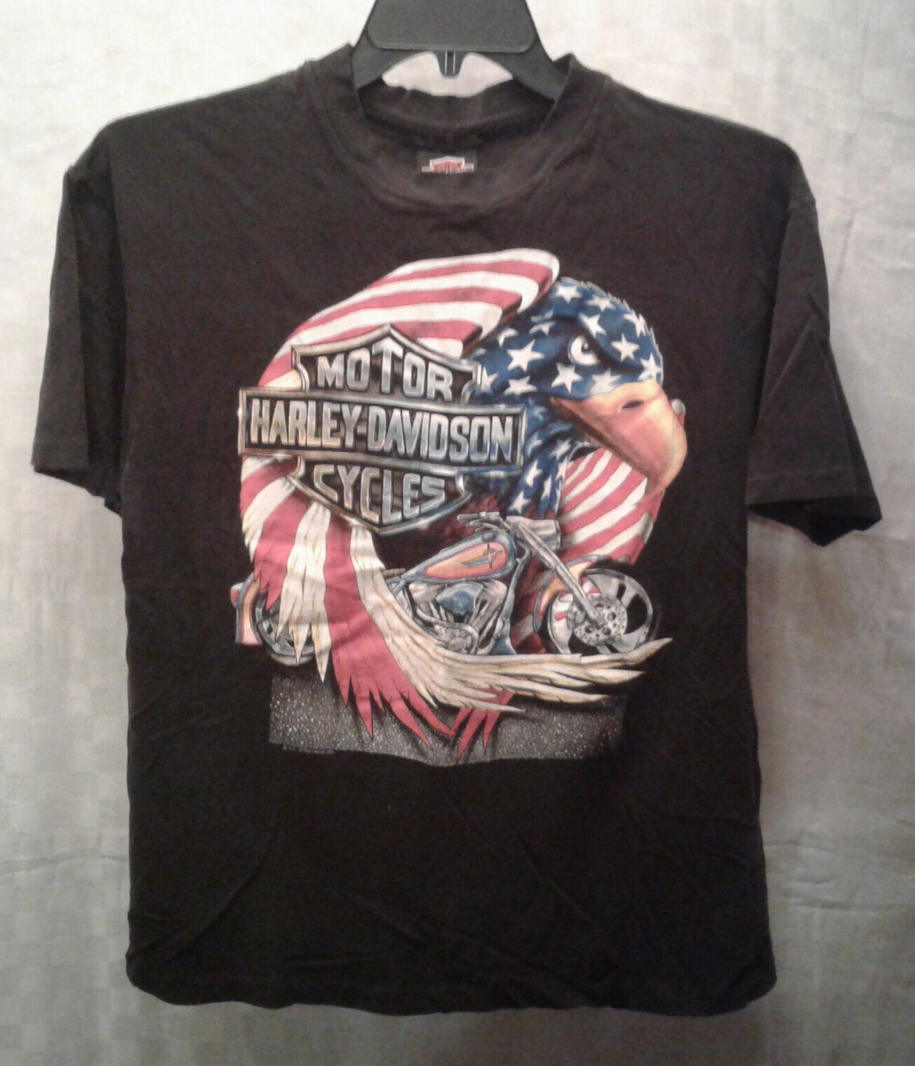 VTG Single Stich Harley  Davidson Mens  Shirt  L  American Eagle Asheboro N.C