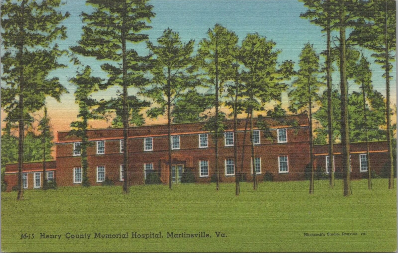 Postcard Henry County Memorial Hospital Martinsville VA Virginia 