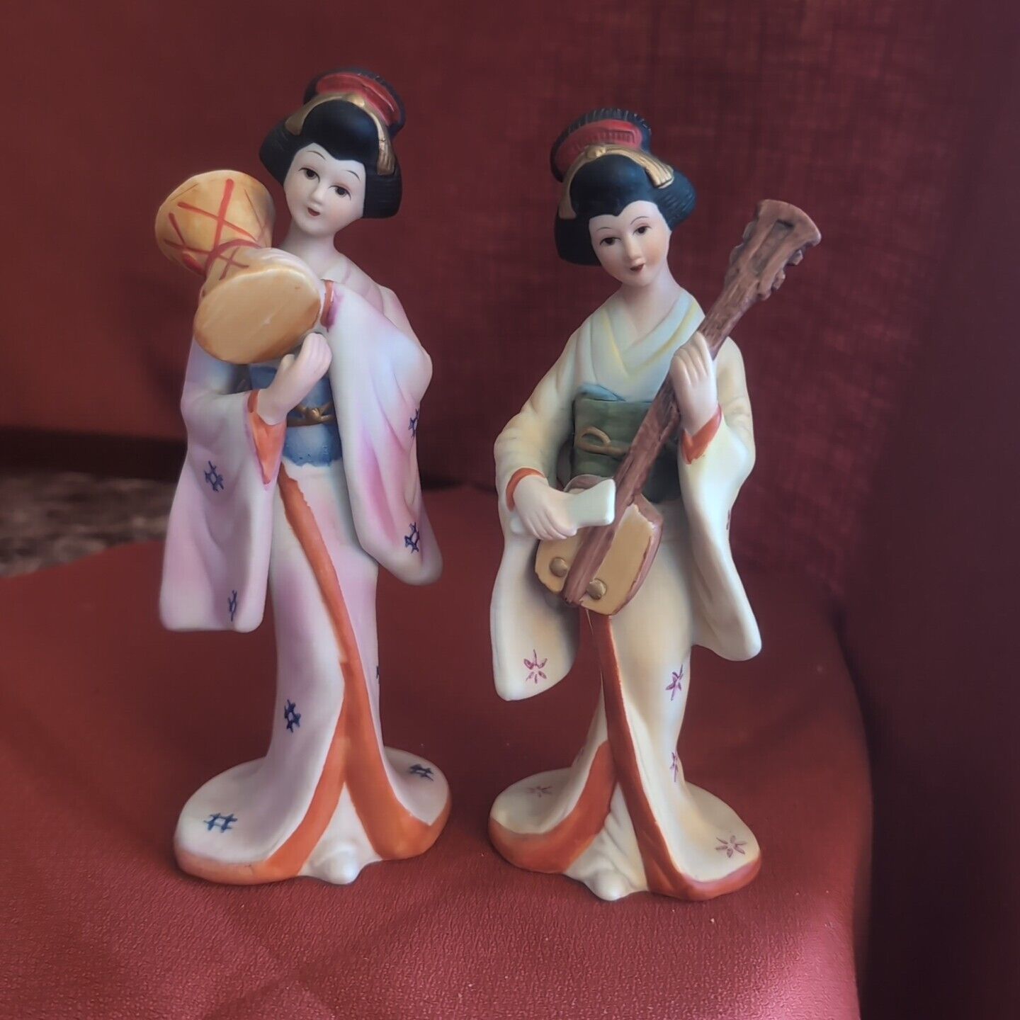 Vintage  Geisha Girl Ceramic Figurines 